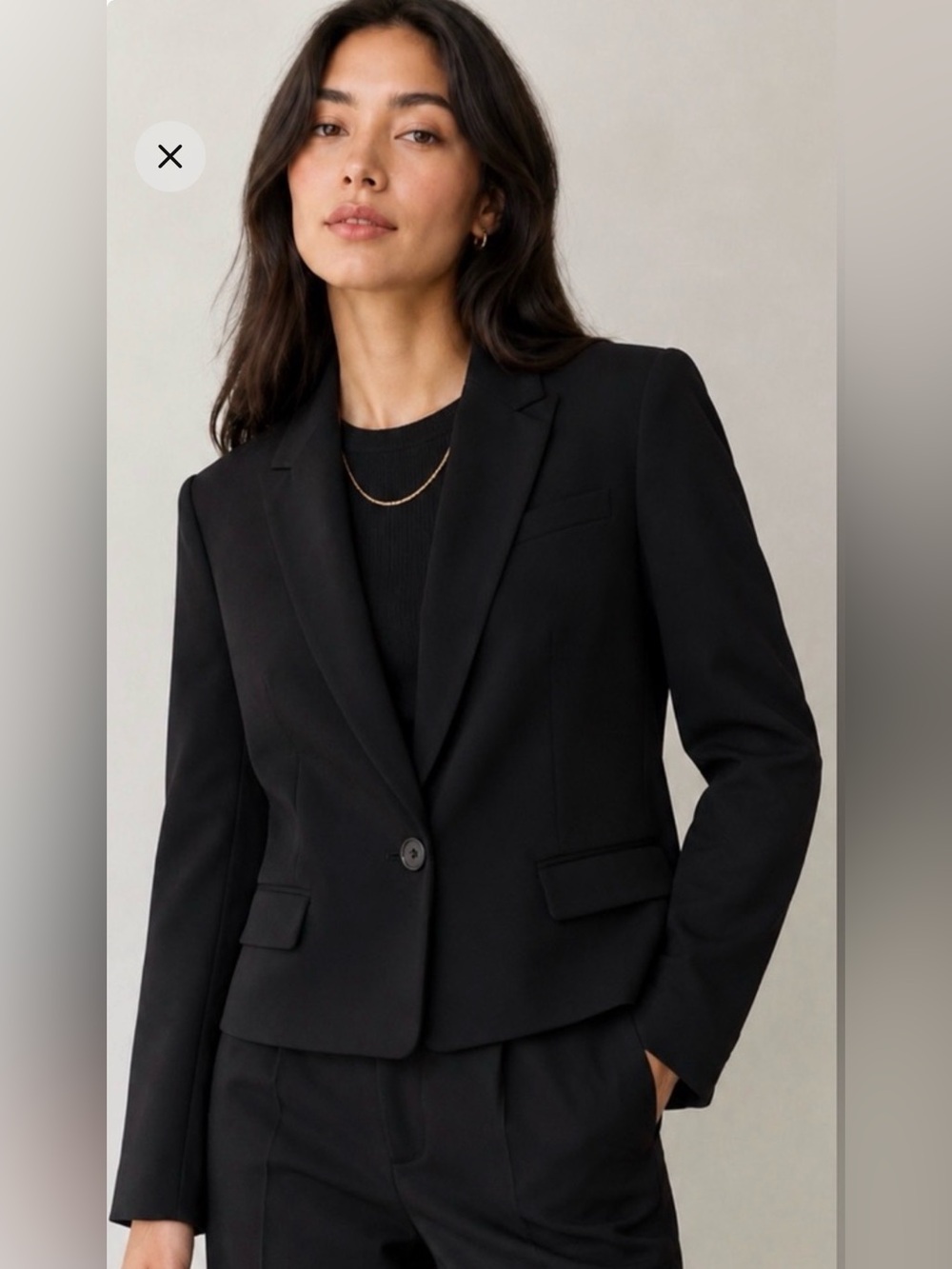 ATM Anthony Thomas Melillo Black Women's Blazer boxy Ponte knit size 6